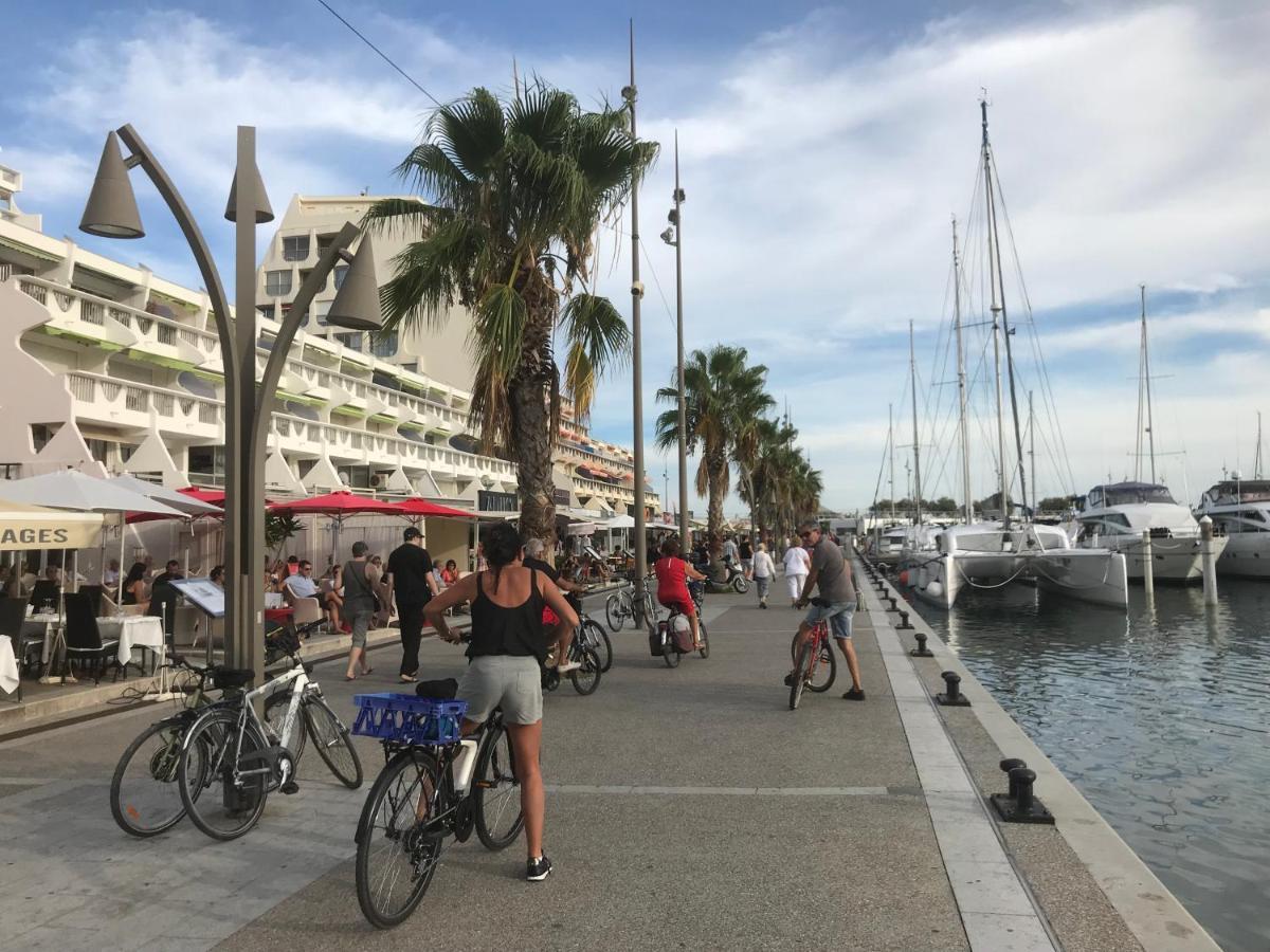 Studio 2-3 Pers Parking Clim Vue Port Et Mer La Grande Motte Bagian luar foto