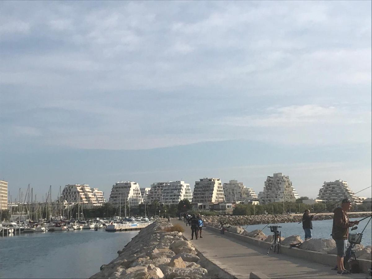 Studio 2-3 Pers Parking Clim Vue Port Et Mer La Grande Motte Bagian luar foto