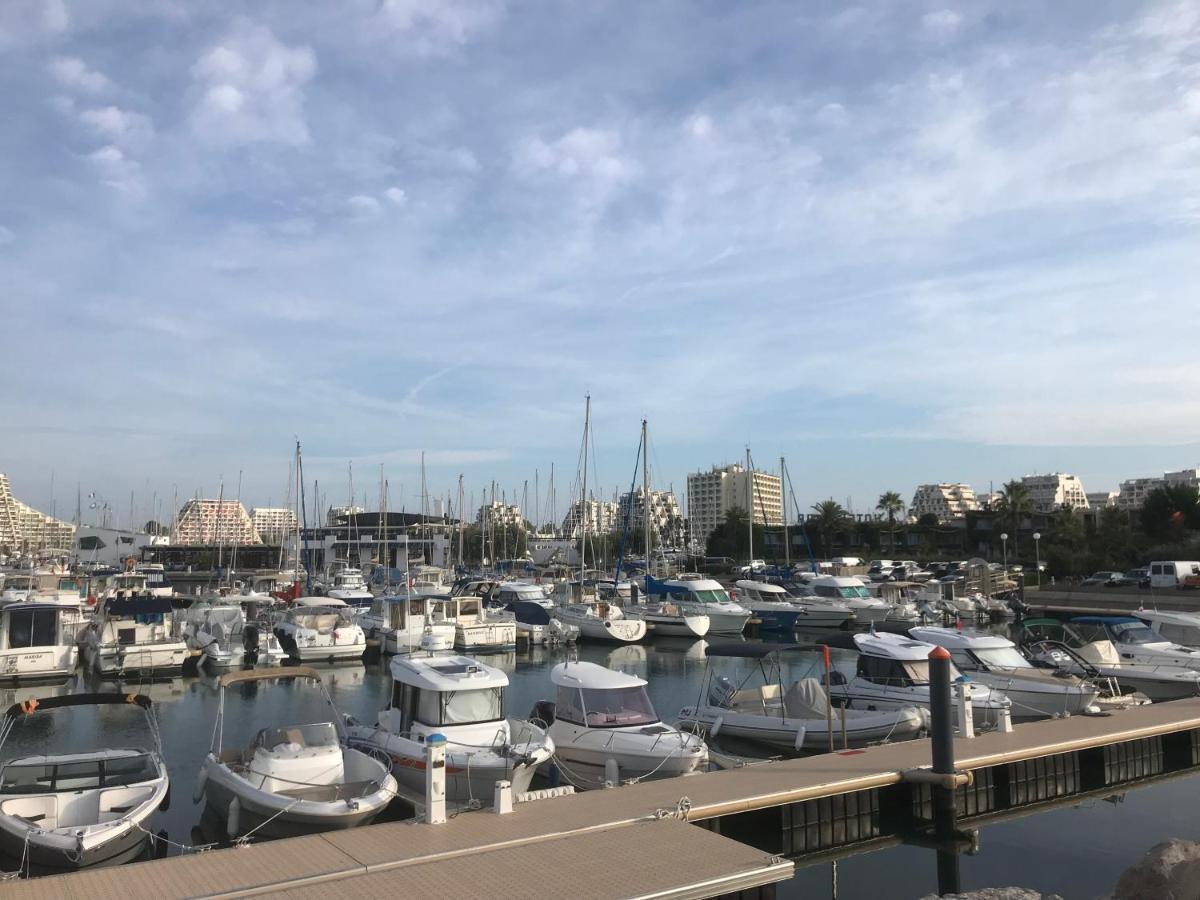 Studio 2-3 Pers Parking Clim Vue Port Et Mer La Grande Motte Bagian luar foto
