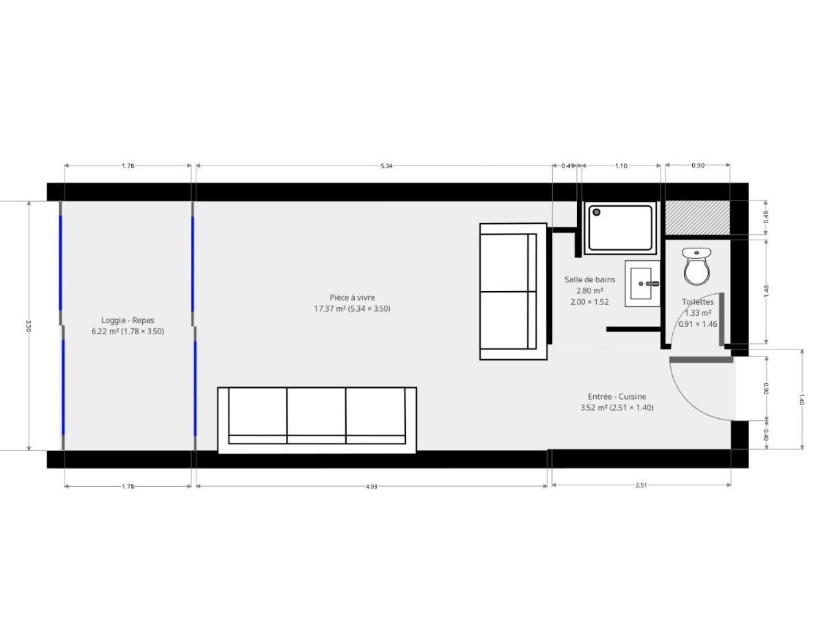 Studio 2-3 Pers Parking Clim Vue Port Et Mer La Grande Motte Bagian luar foto