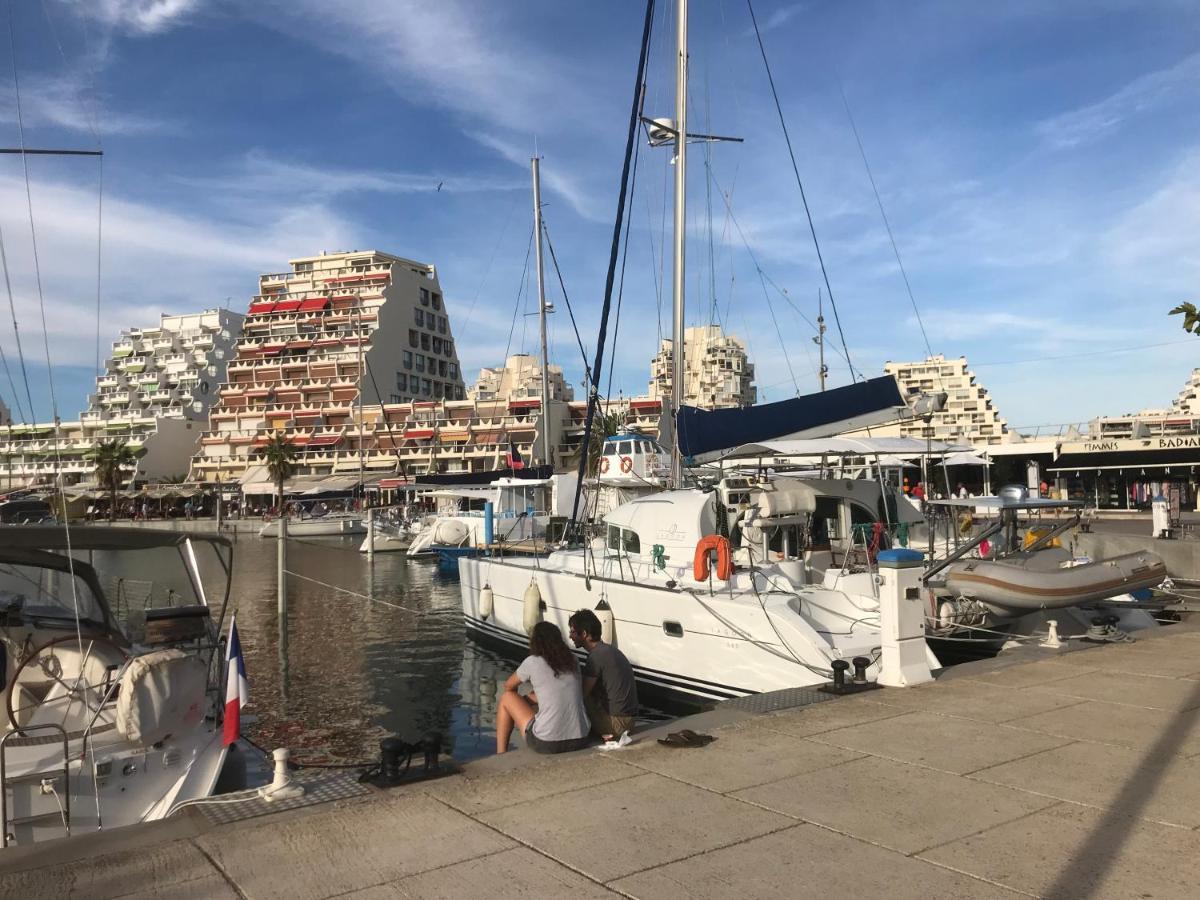 Studio 2-3 Pers Parking Clim Vue Port Et Mer La Grande Motte Bagian luar foto